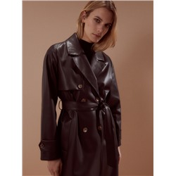 Trenchcoat aus Kunstleder