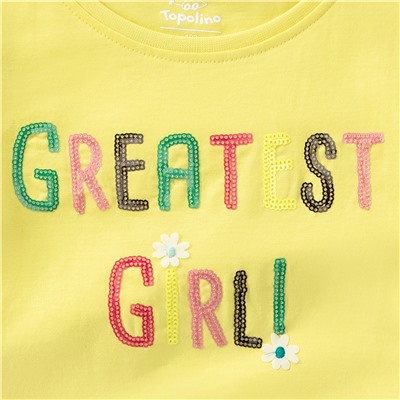 Mädchen T-Shirt mit Pailletten