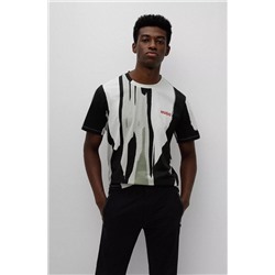 COTTON-JERSEY T-SHIRT WITH ALL-OVER PATTERN
