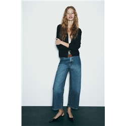 Z1975 WIDE-LEG CROPPED HIGH-WAIST BELTED JEANS
