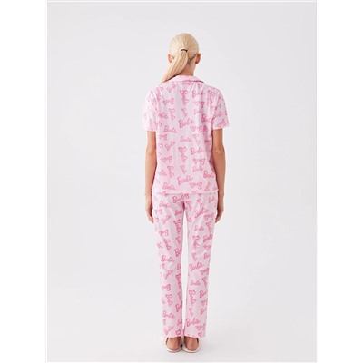 LC Waikiki Gömlek Yaka Barbie Baskılı Kısa Kollu Kadın Pijama Takımı, LCW DREAM                                            
                                            Gömlek Yaka Barbie Baskılı Kısa Kollu Kadın Pijama Takımı