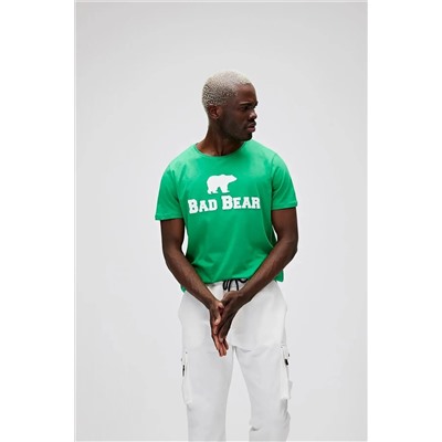 Bad Bear, Erkek Yeşil Baskılı Bisiklet Yaka Tişört