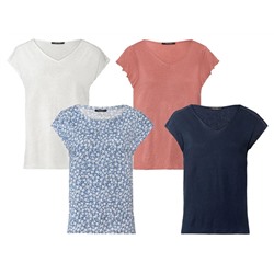 esmara Damen Leinenshirt, leger geschnitten