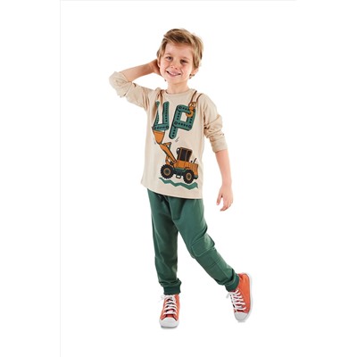 MSHB&G, Up Dozer Erkek Çocuk Uzun Kollu T-shirt Pantolon Takım