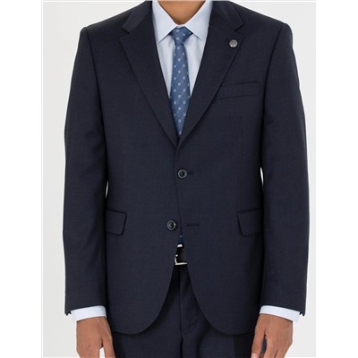 %100 Yün Lacivert Slim Fit Takım Elbise