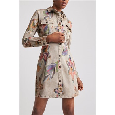 Vestido camisero camoflower