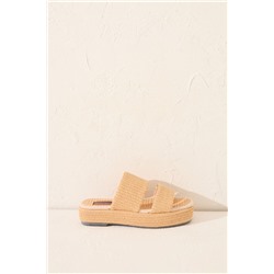 Sandalias plataforma rafia natural