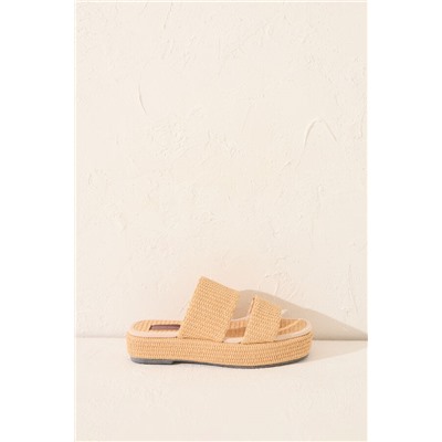 Sandalias plataforma rafia natural