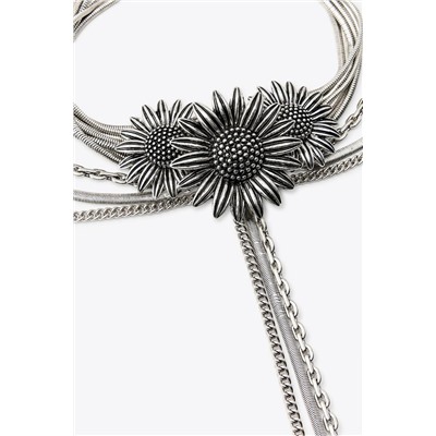 FLOWER CHAIN CHOKER NECKLACE