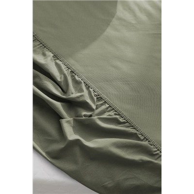 Manon King Size %100 Pamuk Ranforce Lastikli Çarşaf - Yeşil