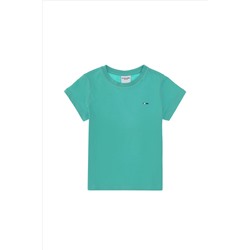 Erkek Çocuk Mint Basic Bisiklet Yaka Tişört