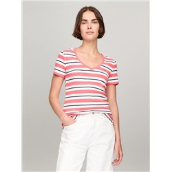 Stripe V-Neck Favorite T-Shirt