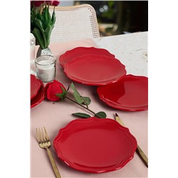 Keramika Kırmızı Romeo Pasta Tabağı 21 Cm 6 Adet 506 PT002021F506A0000000APD100
