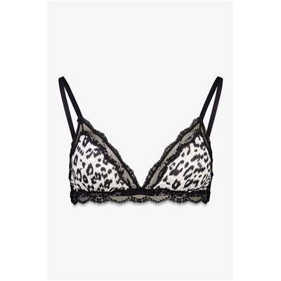 Sujetador triangular NATURAL animal print negro
