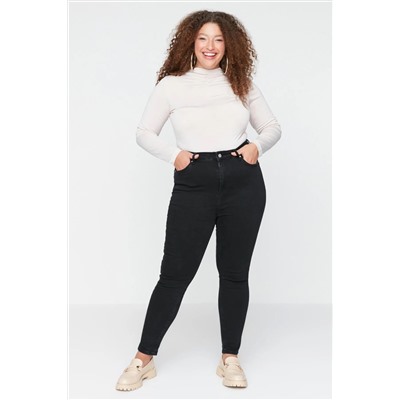 Trendyol Curve Siyah Yüksek Bel Esnek Skinny Jeans TBBAW23CJ00032