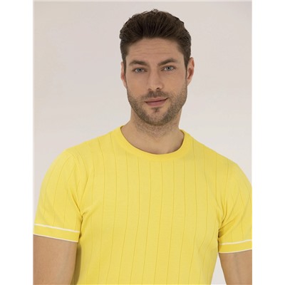 Açık Sarı Slim Fit Kazak