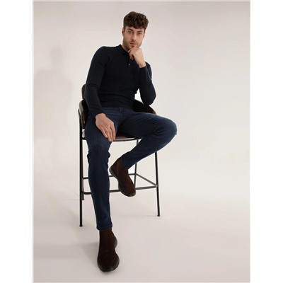 Lacivert Slim Fit Kazak