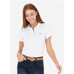 Kadın Beyaz Basic Polo Yaka Tişört