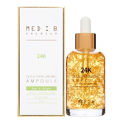 MEDB Premium 24K Gold Hyaluronic Ampoule Сыворотка для лица с гиалуроновой кислотой и золотом 55мл