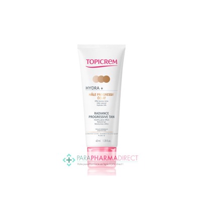Topicrem Hydra+ - Hâle Progressif Eclat - Peaux Sensibles 40 ml
