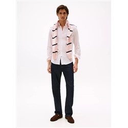 Slim Fit Stretch Stripe Oxford Shirt