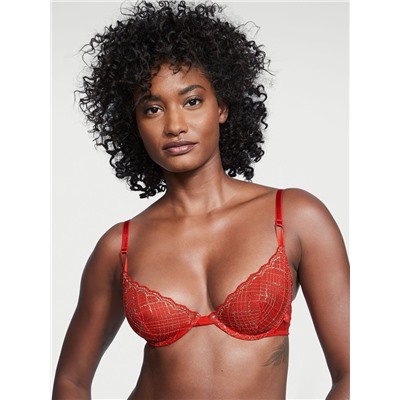VICTORIA'S SECRET Sexy Tee Unlined Plaid Lace Demi Bra