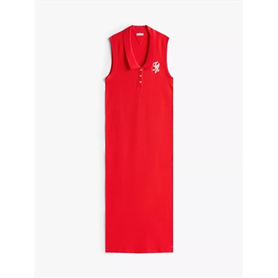 Sleeveless Polo Maxi Dress