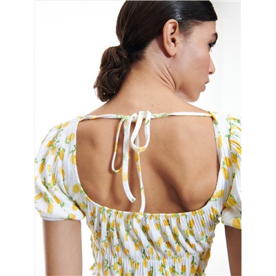 Bluse mit Lochstickerei