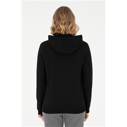 Kadın Siyah Kapüşonlu Sweatshirt