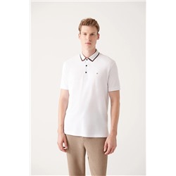 Avva Beyaz %100 Pamuk Regular Fit Çıtçıtlı Polo Yaka T-shirt A31Y1175