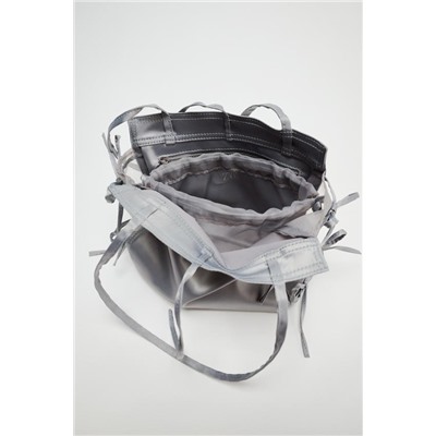 SATIN SHOPPER BAG WITH BOWS