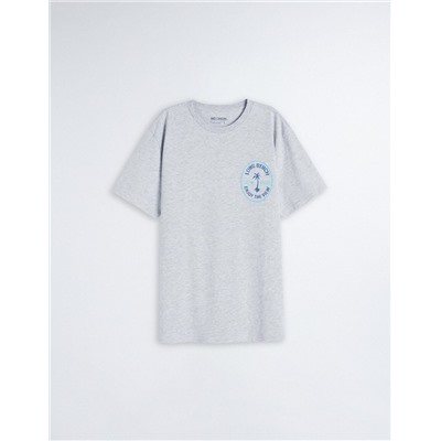 Print T-shirt, Men, Light Grey