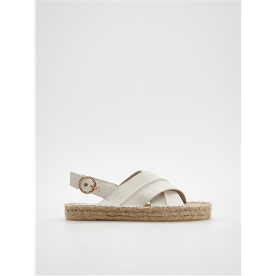 Espadrilles mit Obermaterial aus Leder