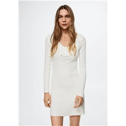 Vestido textura volante -  Mujer | MANGO OUTLET España