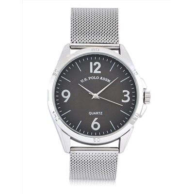 MENS SILVER MESH STRAP WATCH