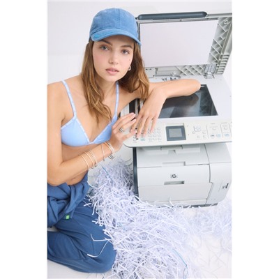 Pantalón largo jogger felpa azul