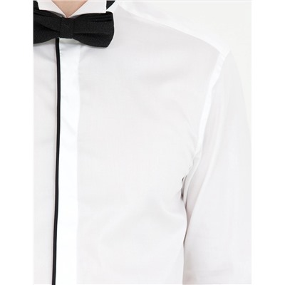 Beyaz Slim Fit Smokin Gömlek