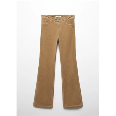 Pantalón flare tiro medio pana