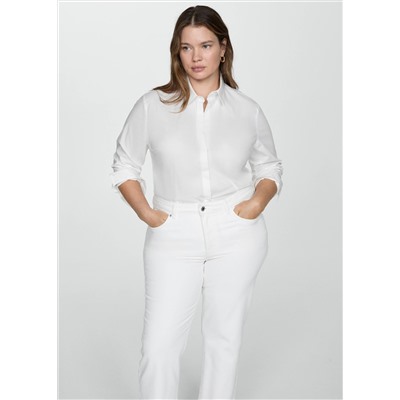 Jeans Blanca rectos crop