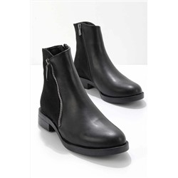 Bambi Siyah Siyah Süet Kadın Bot & Bootie K02575211009