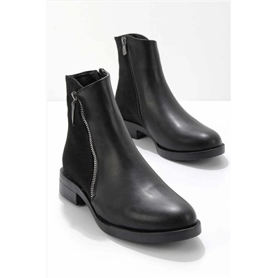 Bambi Siyah Siyah Süet Kadın Bot & Bootie K02575211009