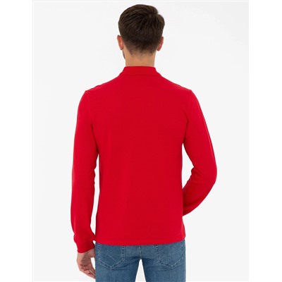 Kırmızı Slim Fit Basic Sweatshirt