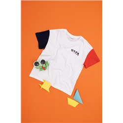 Erkek Çocuk Beyaz Oversize Bisiklet Yaka Tişört