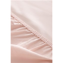 Manon King Size %100 Pamuk Ranforce Lastikli Çarşaf - Açık Pudra