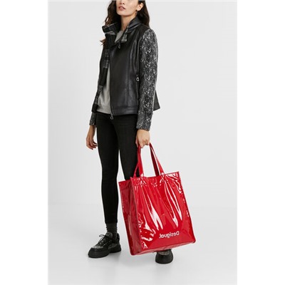 Chaqueta biker slim tartán