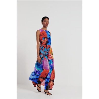 Vestido cut-out floral