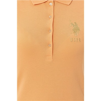 Kadın Turuncu Basic Polo Yaka Tişört