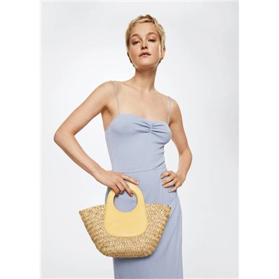 Vestido punto canalé -  Mujer | MANGO OUTLET España