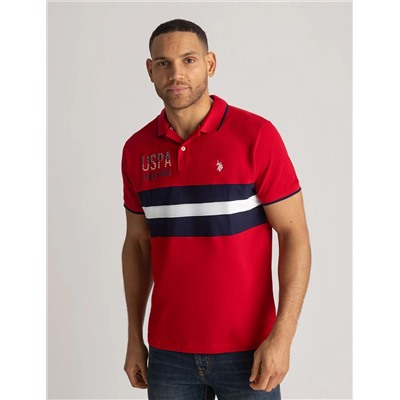 COLORBLOCK EMBOSSED PIQUE POLO SHIRT