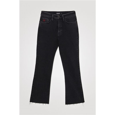 Pantalón vaquero tobillero campana